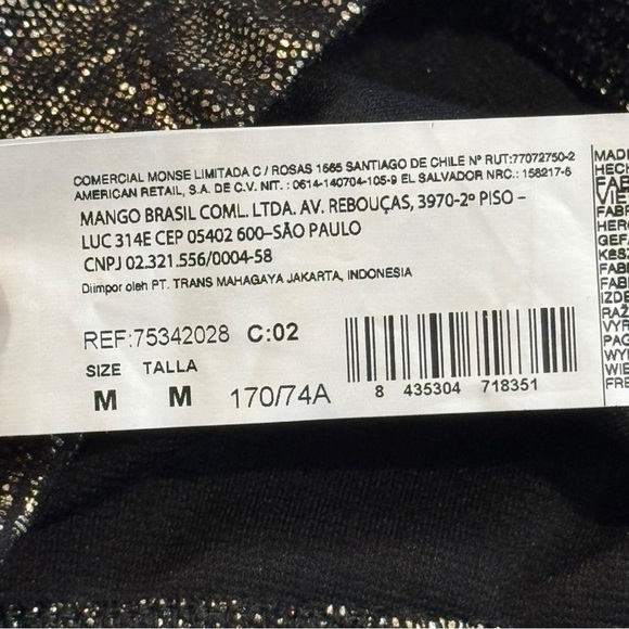 MNG by Mango Snake Print Metallic Leggings Y2K Statement Pants Size Small NWOT - Picture 5 of 5